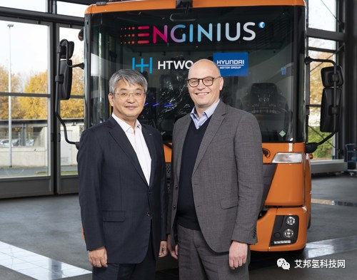 現代汽車為德國恩福ENGINIUS 商用卡車供應HTWO氫燃料電池系統