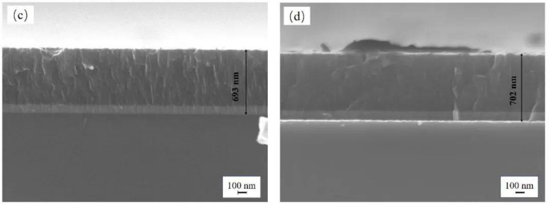 Cross section of a-C film after Ti doping Cross section of a-C film after Ti doping