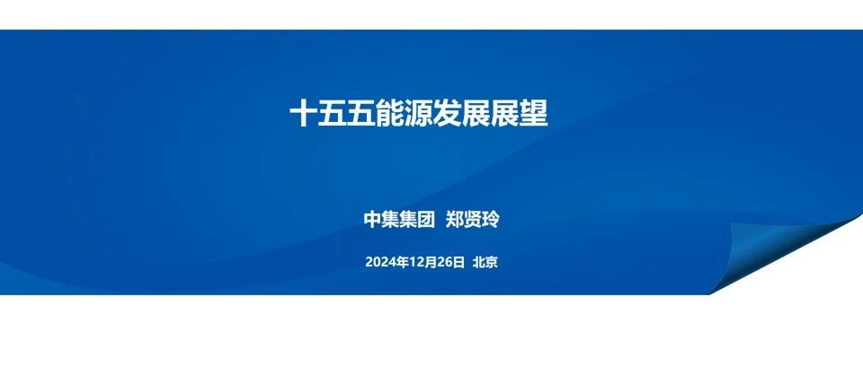 演讲报告 |十五五能源展望：氢能是解决可再生能源“内卷”的重要力量