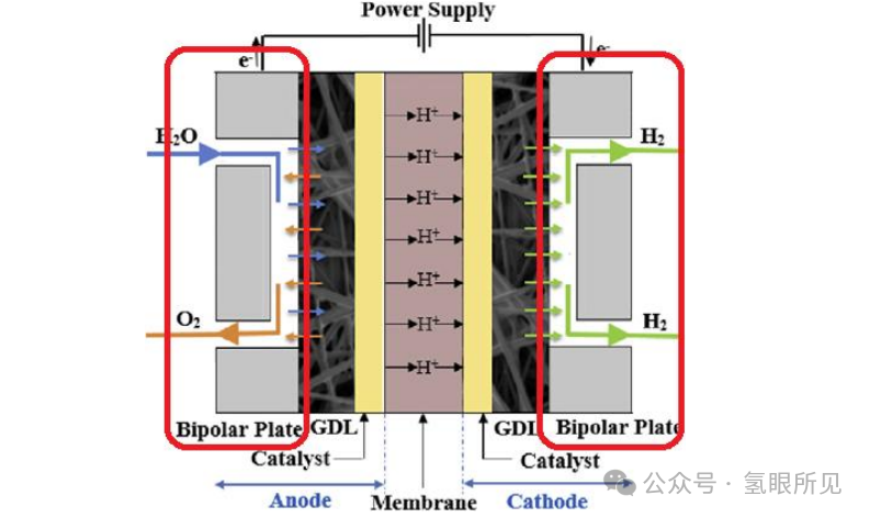 PEM电解堆——GDL和BP组件衰减机理以及缓解策略